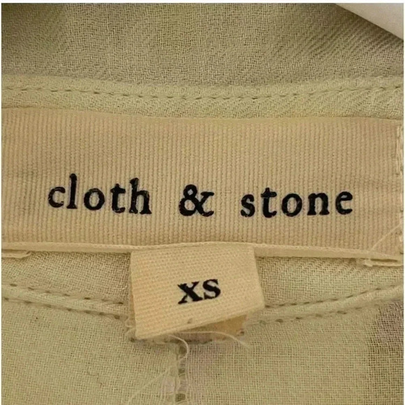 Cloth & Stone Women’s Lime Ombre Soft Minimalist Button Down Blouse SZ XS #1105 - Picture 9 of 12